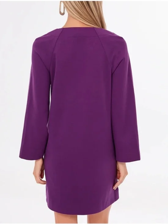 Tuckernuck Pomander Place Audrey Purple V Neck Mini Dress sz Small - Picture 2 of 11